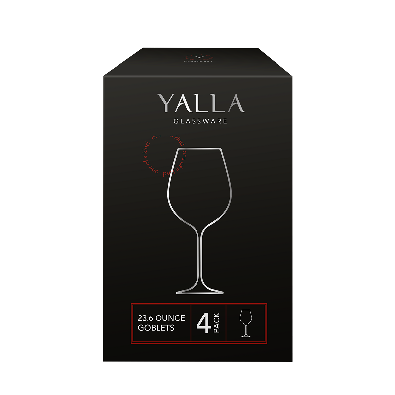 LAV Small Wine Glasses Set of 6 - 8 oz Clear White Wine Glasses